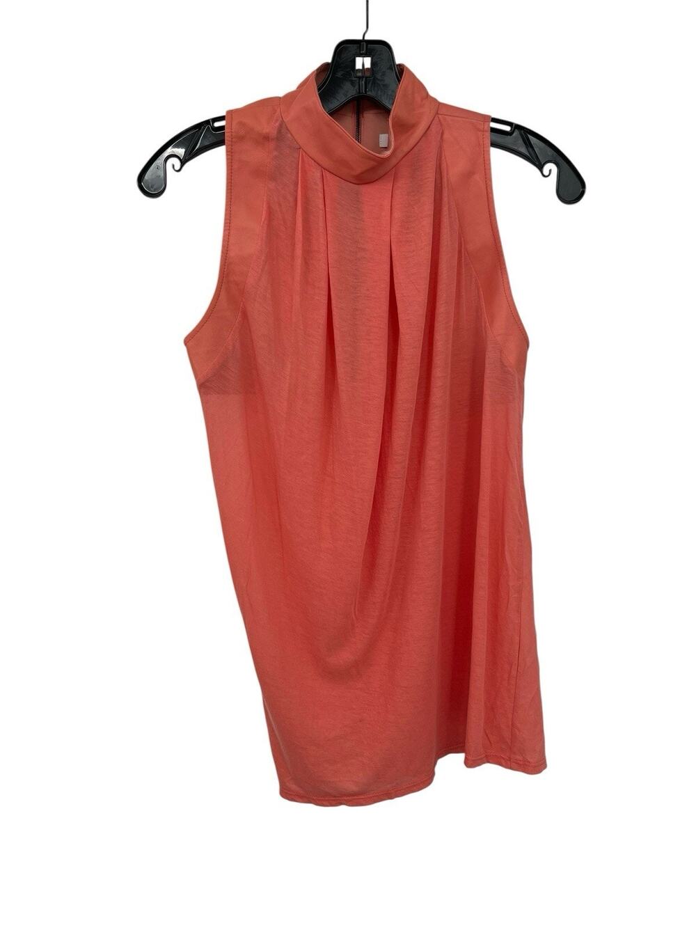 Helmut Lang Top Leather Detail Asymmetrical Peach Size P